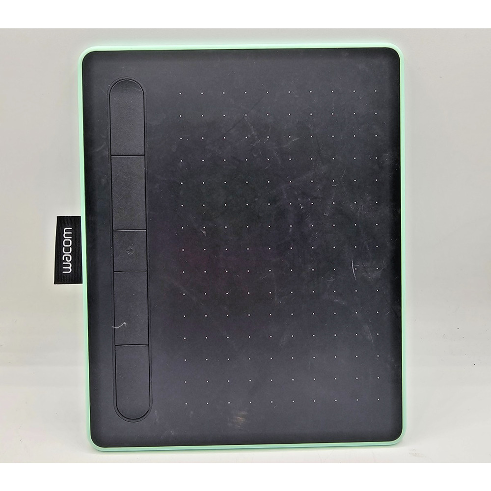 Wacom Intuos Small graphics tablet in a black finish with a pistachio green